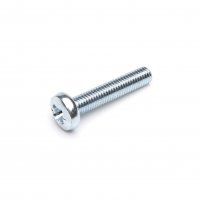 Mild Steel Pan Head Pozi Machine Screw Zinc Plated DIN7985
