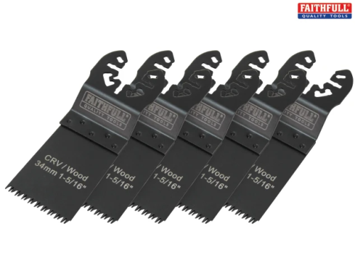 Faithfull FAIMFW Multitool Blade Flush Cut Side Set for Wood