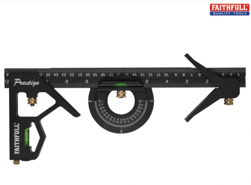 Faithfull FAICS Presige Combination Set Square Black Aluminium