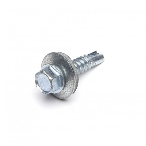 Steel Hexagon Light Section Self Drilling Tek Screw c/w 19mm Washer